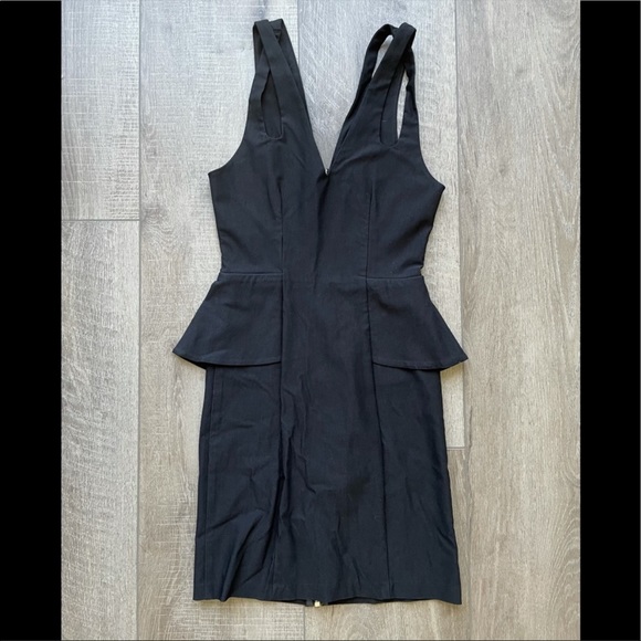 Nasty Gal Dresses & Skirts - Nasty Gal Crossover Peplum Dress in Black Size Small